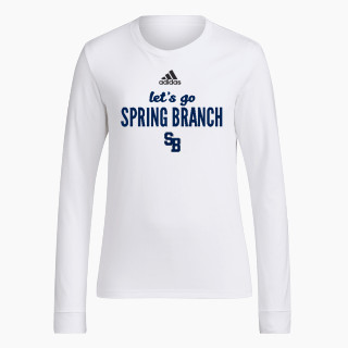 adidas Women's Long-Sleeve Pre-Game Badge of Sport Tee