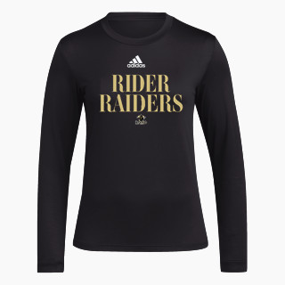 adidas Women's Long-Sleeve Pre-Game Badge of Sport Tee