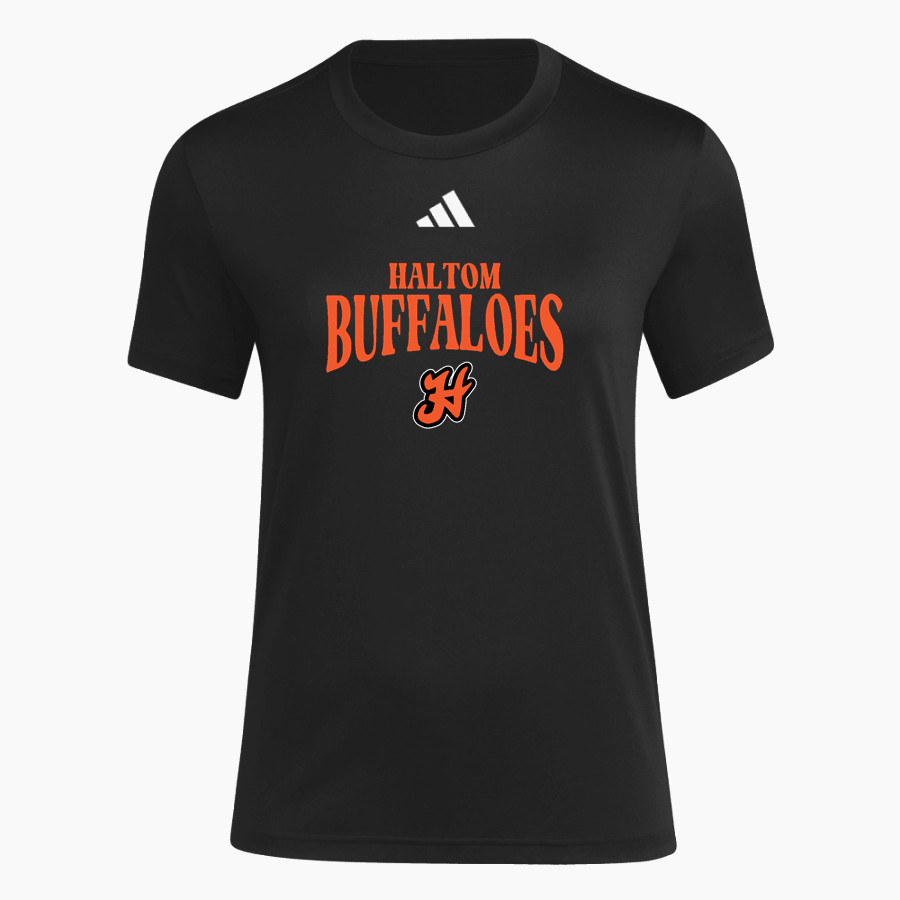 HALTOM HIGH SCHOOL BUFFALOES adidas Women's Short Sleeve Pregame Tee