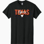 Texas Tigers Gildan Men's Heavy Cotton Short Sleeve T-Shirt Front Thumbnail