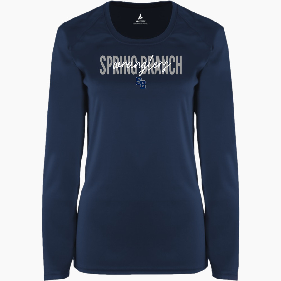 Spring Branch Wranglers BSN SPORTS Women's Phenom Long Sleeve T-Shirt