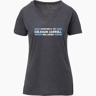 MV Sport Women's Vera Ringspun Slub V-Neck Tee