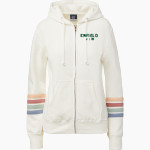 Enfield  Public Schools MV Sport Women's Naamah Multi Sleeve Stripe Full Zip Hoodie Front Thumbnail