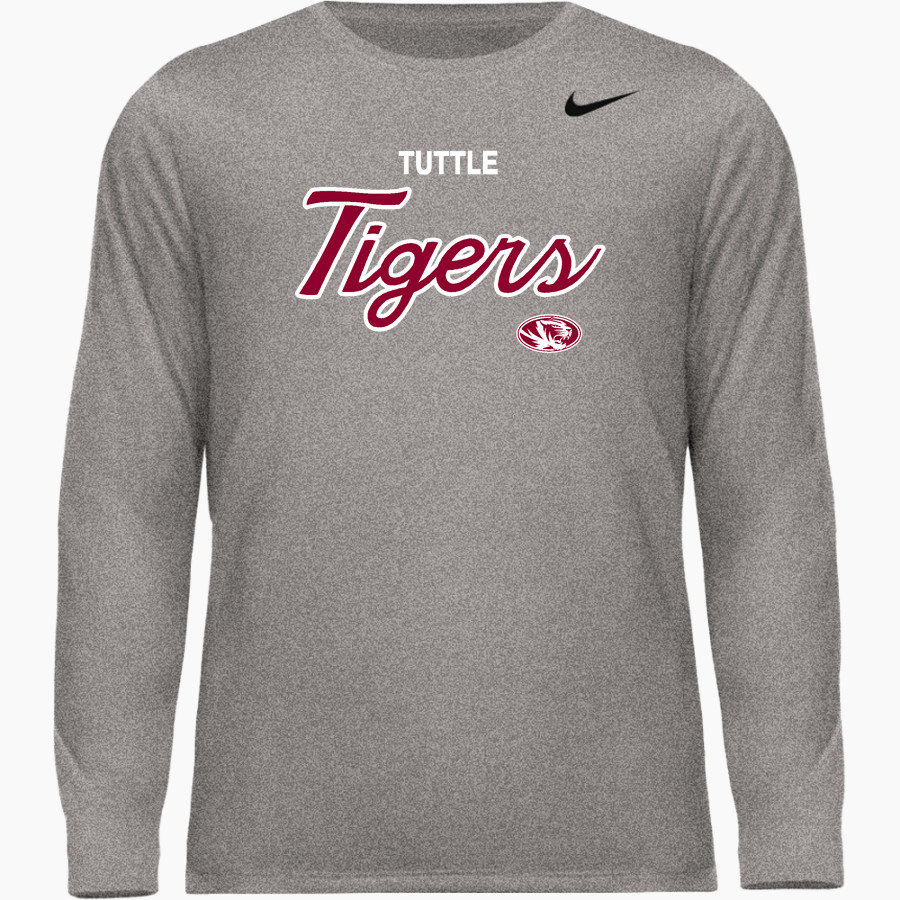 TUTTLE PUBLIC SCHOOL TIGERS Nike Men's Team Legend Long Sleeve Tee