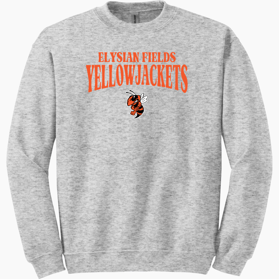 ELYSIAN FIELDS HIGH SCHOOL YELLOWJACKETS Gildan Adult Heavy Blend Crewneck Sweatshirt