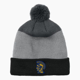 Port Authority Cozy Striped Pom Beanie