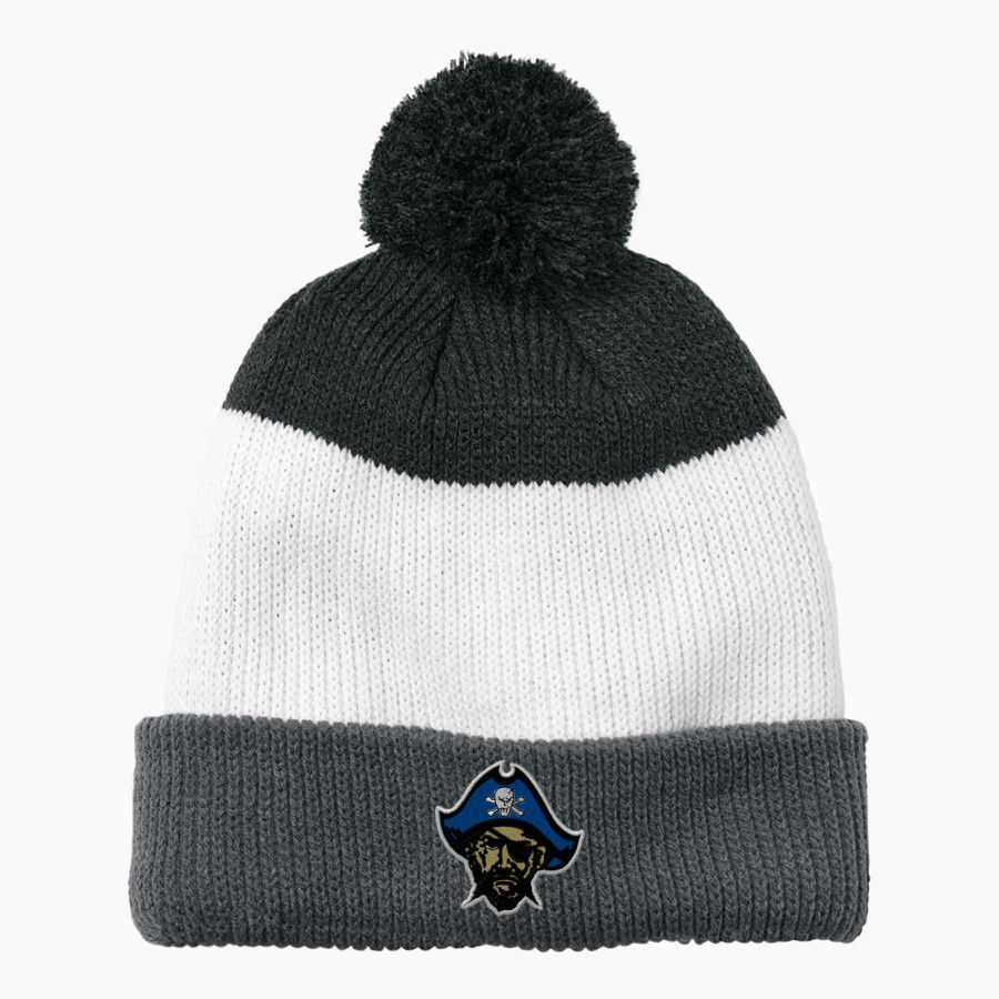 PROVISO EAST HIGH SCHOOL PIRATES Port Authority Cozy Striped Pom Beanie