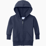 Spring Branch Wranglers Port & Company Infant Core Fleece Full-Zip Hooded Sweatshirt Front Thumbnail