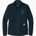 Harford Fighting Owls Carhartt Women's Textured Full-Zip Fleece Jacket Front Thumbnail