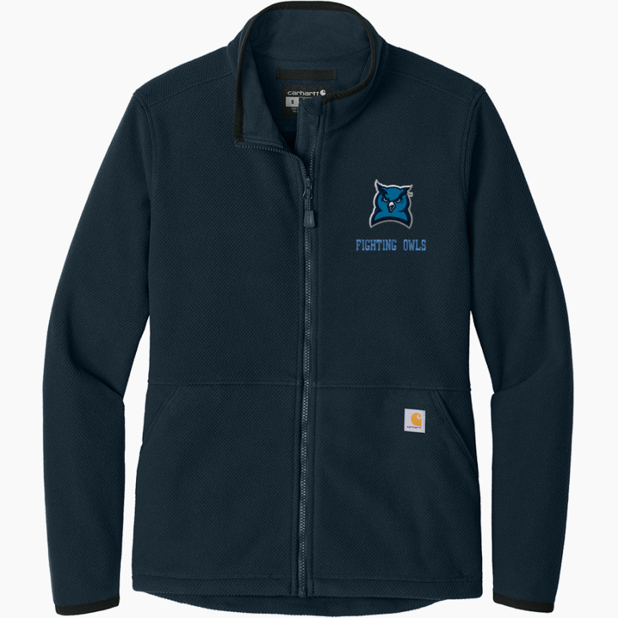 Harford Fighting Owls Carhartt Women's Textured Full-Zip Fleece Jacket