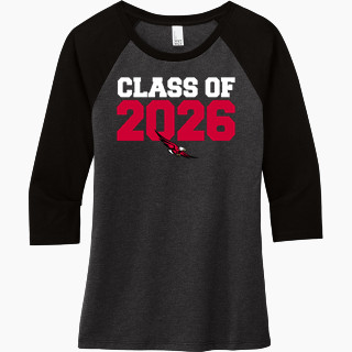 District Women's Perfect Tri 3/4-Sleeve Raglan