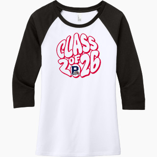 District Women's Perfect Tri 3/4-Sleeve Raglan