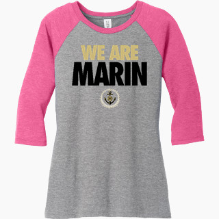 District Women's Perfect Tri 3/4-Sleeve Raglan