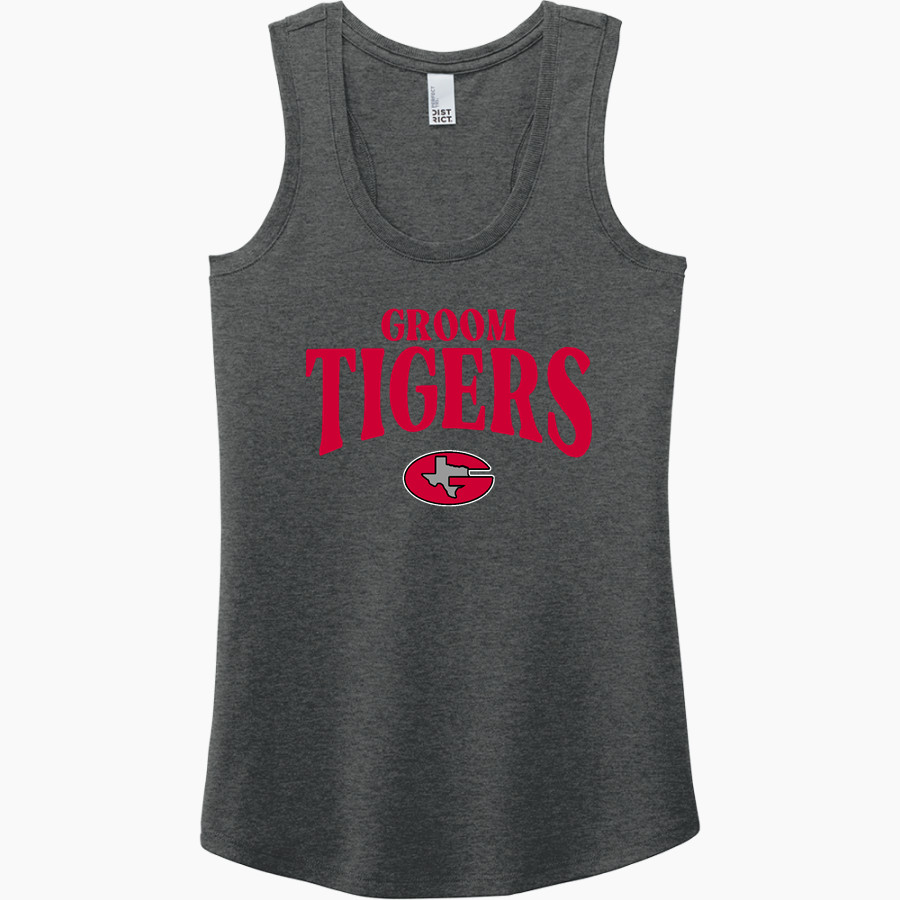 GROOM HIGH SCHOOL TIGERS District Women's Perfect Tri Racerback Tank