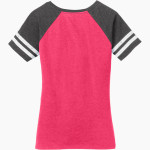 Wisconsin School For The Deaf Firebirds District Women's Game V-Neck T-Shirt Back Thumbnail