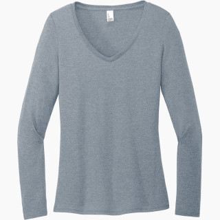 District Women's Perfect Tri Long Sleeve V-Neck T-Shirt