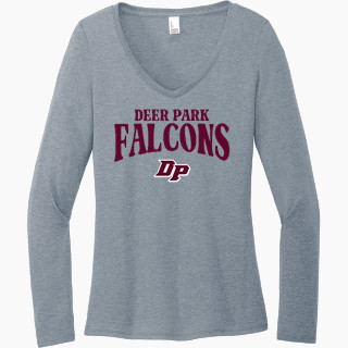 District Women's Perfect Tri Long Sleeve V-Neck T-Shirt