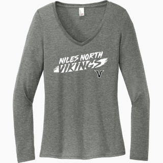District Women's Perfect Tri Long Sleeve V-Neck T-Shirt