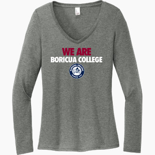 District Women's Perfect Tri Long Sleeve V-Neck T-Shirt