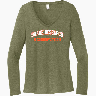 District Women's Perfect Tri Long Sleeve V-Neck T-Shirt