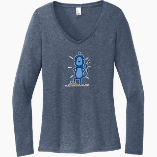 District Women's Perfect Tri Long Sleeve V-Neck T-Shirt