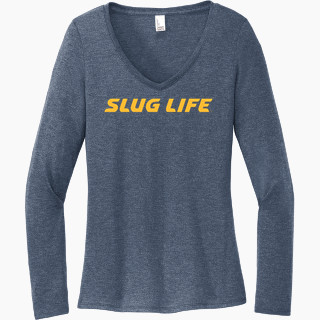 District Women's Perfect Tri Long Sleeve V-Neck T-Shirt