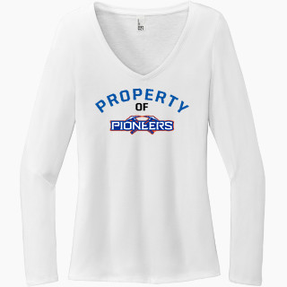 District Women's Perfect Tri Long Sleeve V-Neck T-Shirt