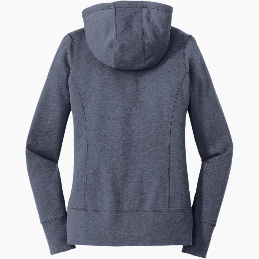 Spring Branch Wranglers New Era Women's Tri-Blend Fleece Full-Zip Hoodie