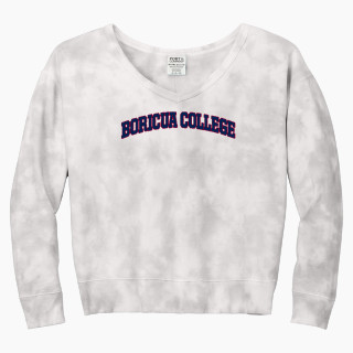 Port & Company Women's Tie-Dye V-Neck Sweatshirt