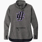 JJC Wolves Sport-Tek Women's Triumph Cowl Neck Pullover Front Thumbnail
