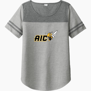 Sport-Tek Ladies PosiCharge Tri-Blend Wicking Fan Tee