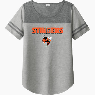 Sport-Tek Ladies PosiCharge Tri-Blend Wicking Fan Tee