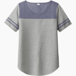 GLOBAL PREPARATORY ACADEMY Panthers Sport-Tek Ladies PosiCharge Tri-Blend Wicking Fan Tee Front Thumbnail