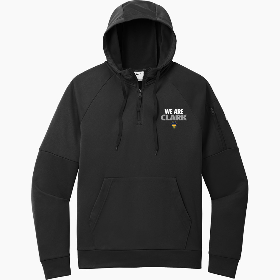 Clark Huskies Nike Men's Therma-FIT Pocket 1/4-Zip Fleece Hoodie