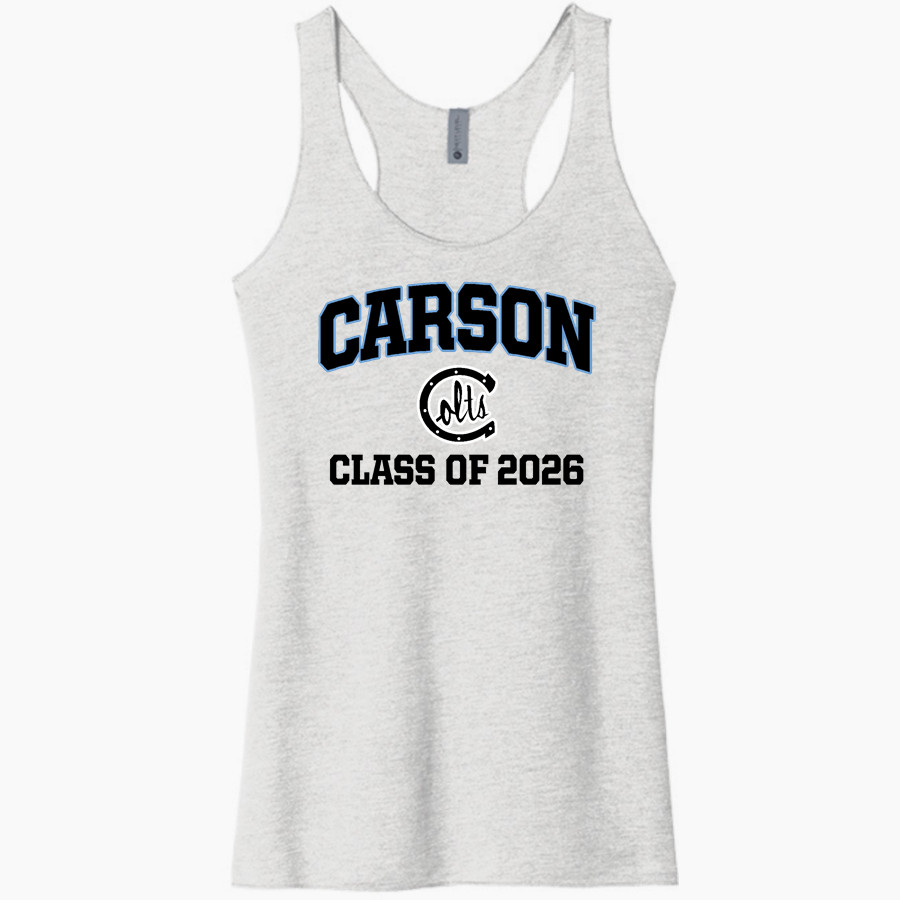 Carson Colts Next Level Apparel Women's Tri-Blend Racerback Tank