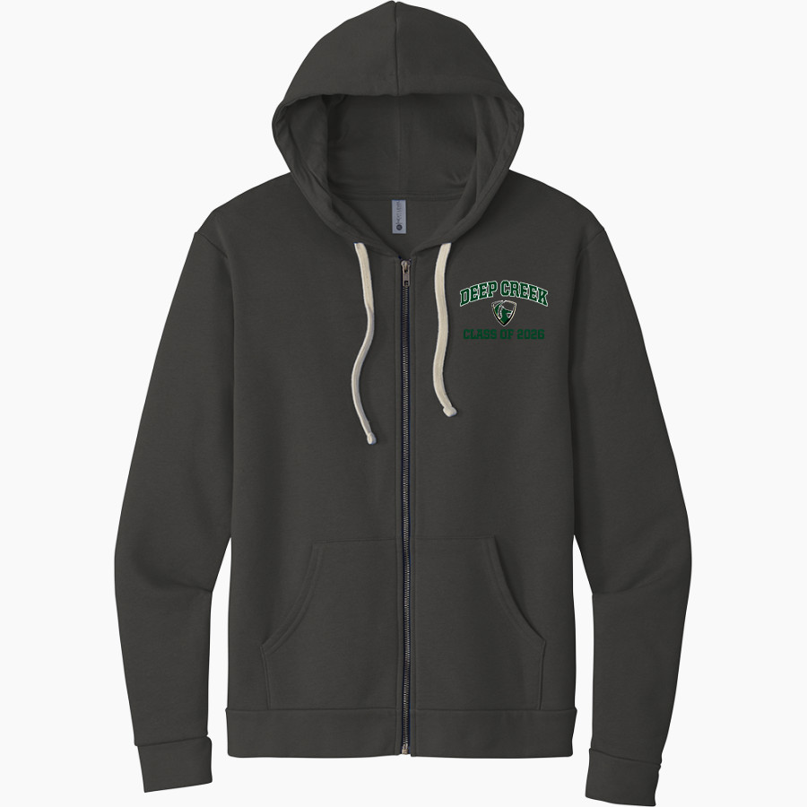 Deep Creek  Dragons Next Level Apparel Unisex Santa Cruz Zip Hoodie