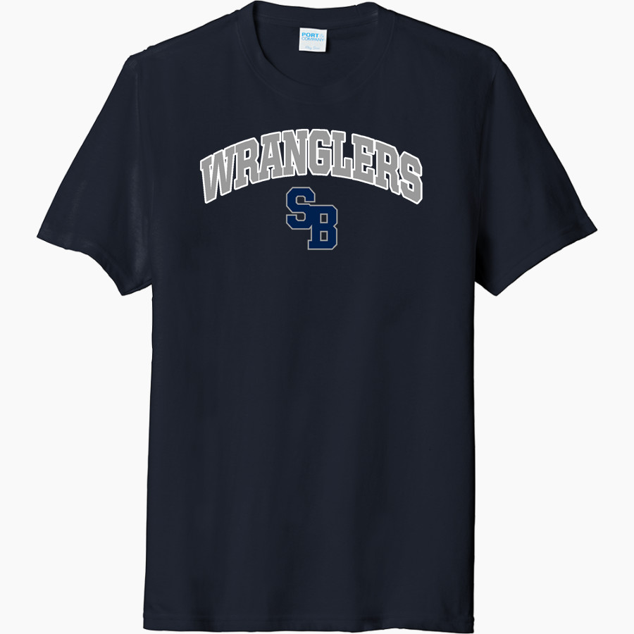 Spring Branch Wranglers Port & Company Men's Tri-Blend Short Sleeve T-Shirt