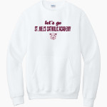 St. Mel's Catholic Academy Wildcats Port & Company Men's Core Fleece Crewneck Pocket Sweatshirt Front Thumbnail
