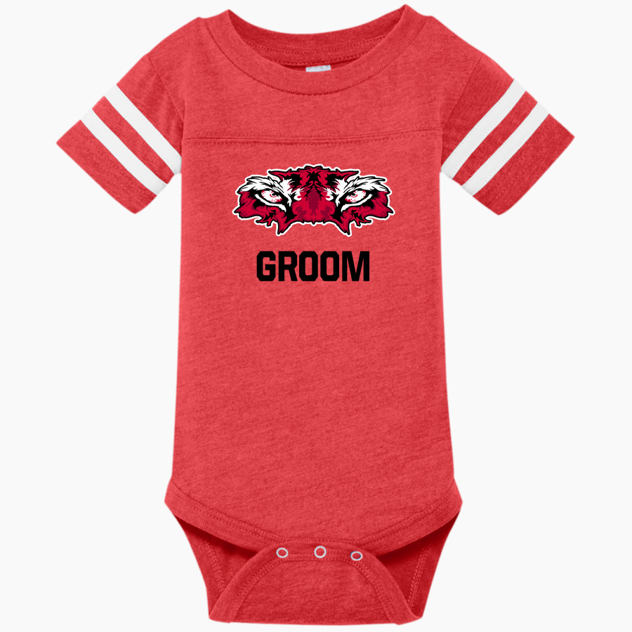 GROOM HIGH SCHOOL TIGERS Rabbit Skins Infant Football Fine Jersey Onesie