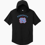 NORTH SALINAS VIKINGS Sport-Tek Men's PosiCharge Tri-Blend Wicking Short Sleeve Hoodie Front Thumbnail