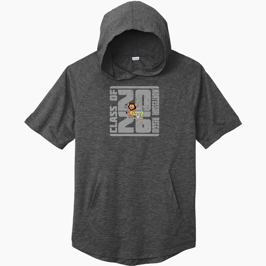 Montessori Reggio Academy  of Sugar Land Sport-Tek Men's PosiCharge Tri-Blend Wicking Short Sleeve Hoodie