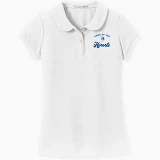 Port Authority Girls Silk Touch Peter Pan Collar Polo