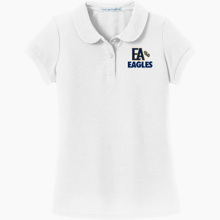 Port Authority Girls Silk Touch Peter Pan Collar Polo