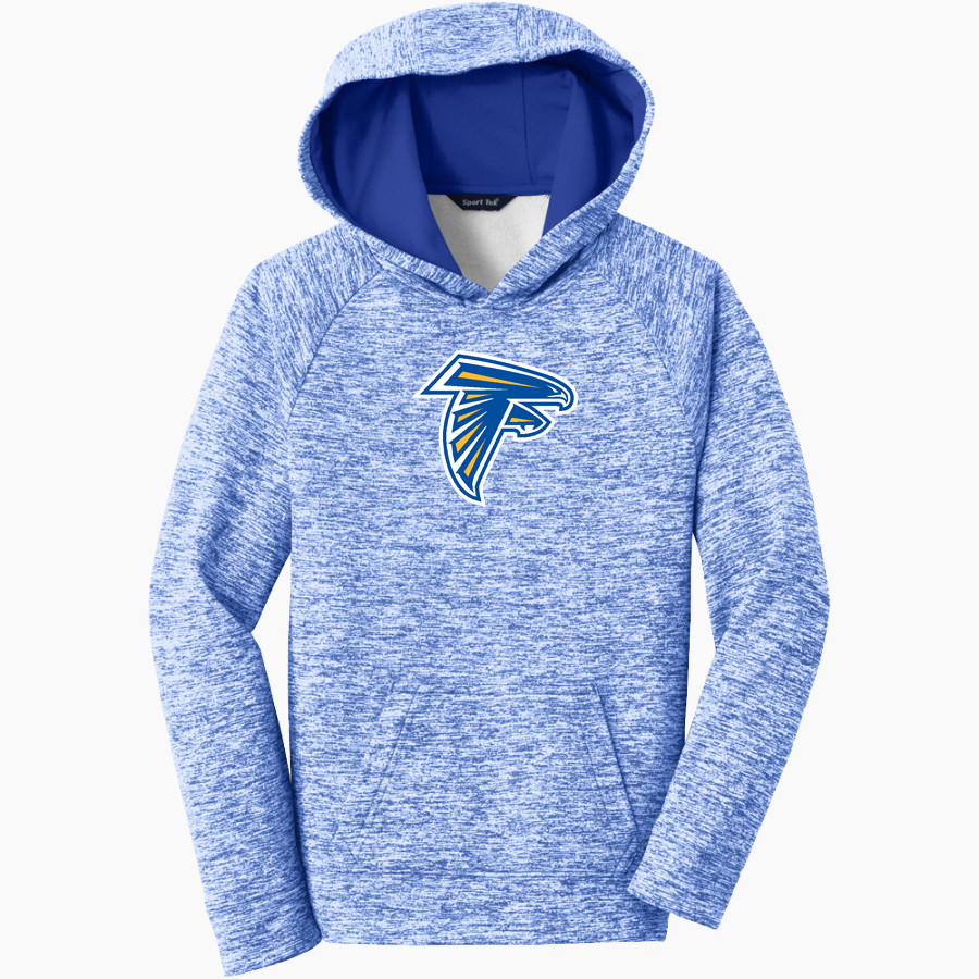 PLAINVIEW CHRISTIAN ACADEMY EAGLES Sport-Tek Youth PosiCharge Electric Heather Fleece Hoodie