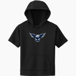 ESA Falcons Sport-Tek Youth Sport-Wick Fleece Short Sleeve Hoodie Front Thumbnail