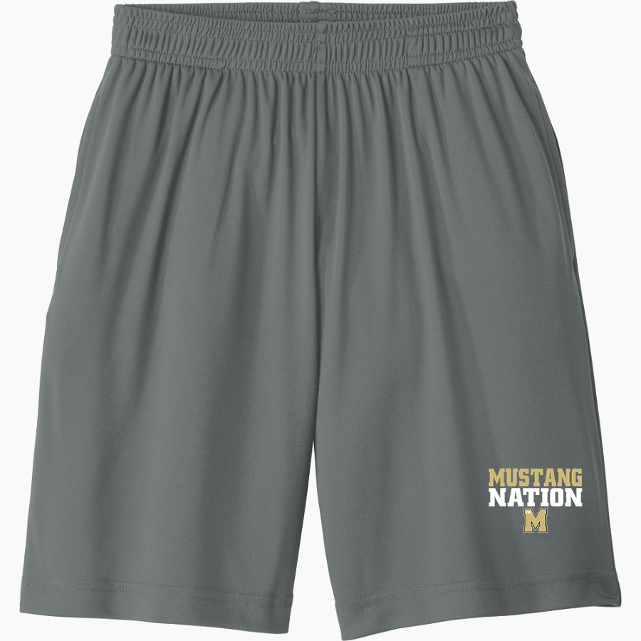 J W MITCHELL HIGH SCHOOL MUSTANGS Sport-Tek Youth PosiCharge Competitor Pocketed Short