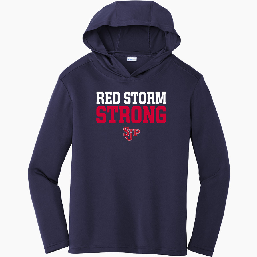 St. John's Prep Red Storm Sport-Tek Youth PosiCharge Competitor Hooded Pullover