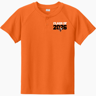 Sport-Tek Youth Posicharge Competitor 2-Button Short-Sleeve Henley