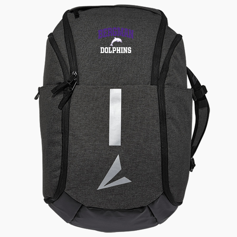 Bergman Dolphins <span class="pdp-name-mascot">Frank V. Bergman Elementary Dolphins</span> BSN SPORTS Step-Up Backpack (Black)