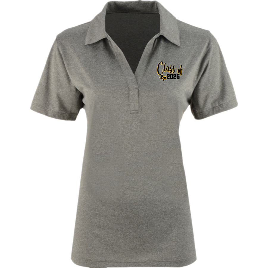 CRANDALL HIGH SCHOOL PIRATES Sport-Tek Women's Heather Contender Polo
